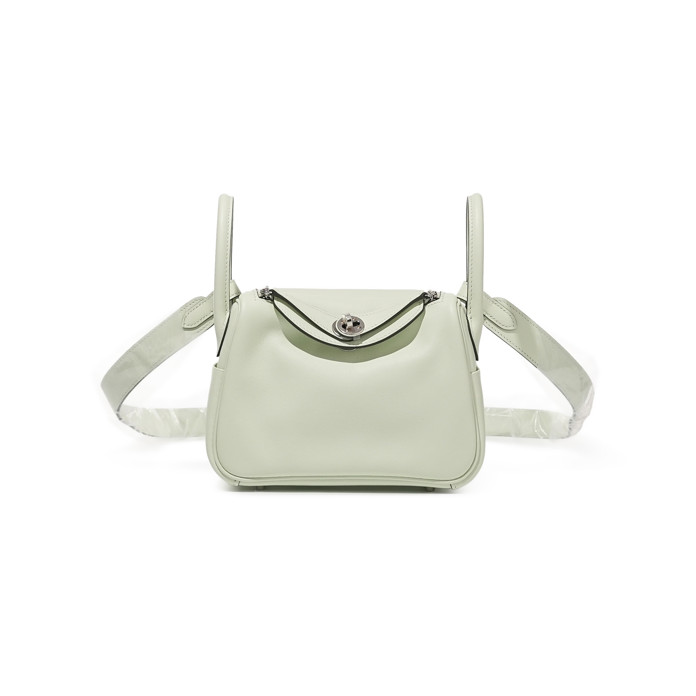 HERMES MINI LINDY 20 VERT FIZZ SWIFT PALLADIUM HARDWARE (19*12.5*9cm)